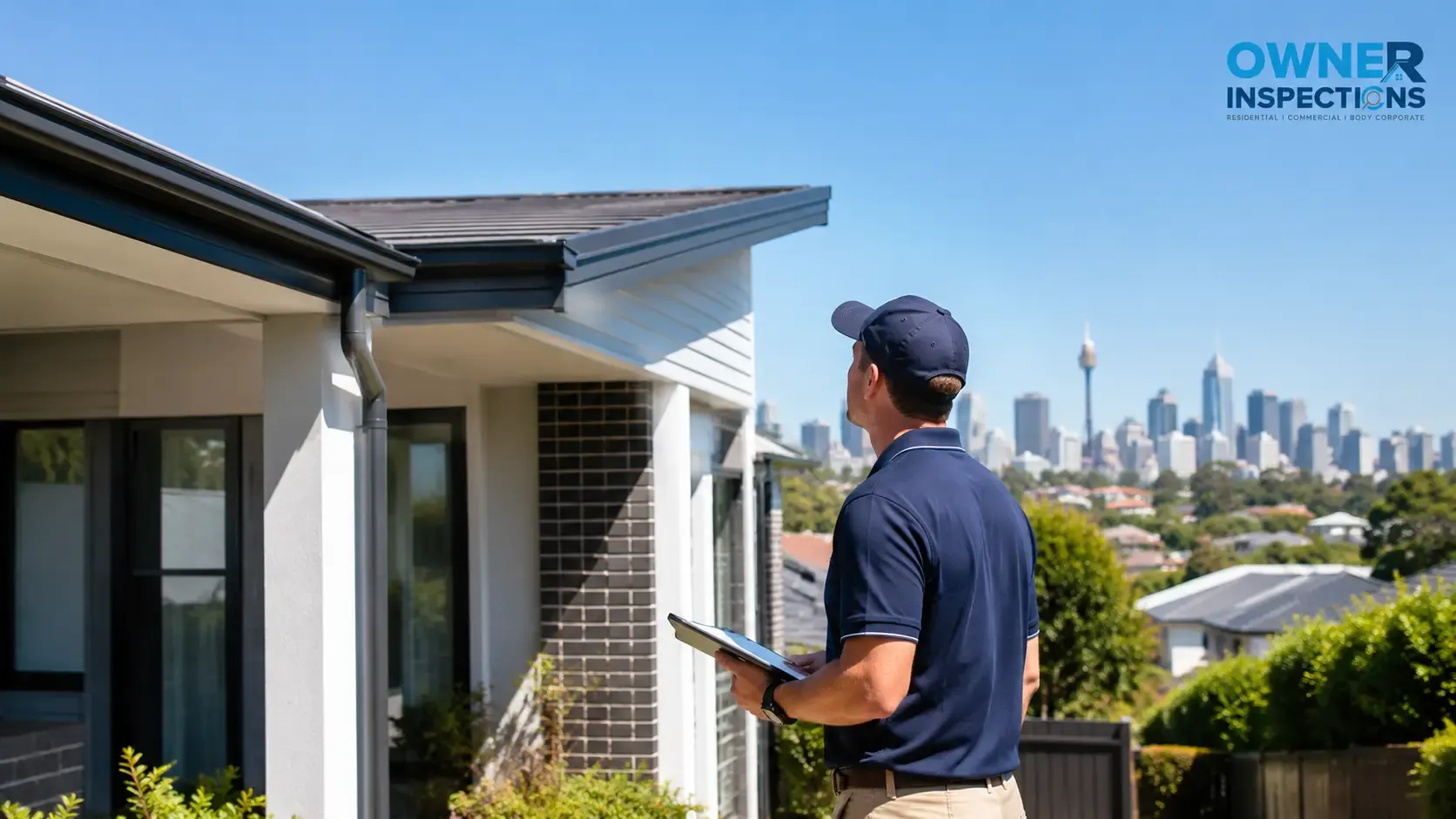 Building inspector Sydney checking a residential property during a pre-purchase inspection