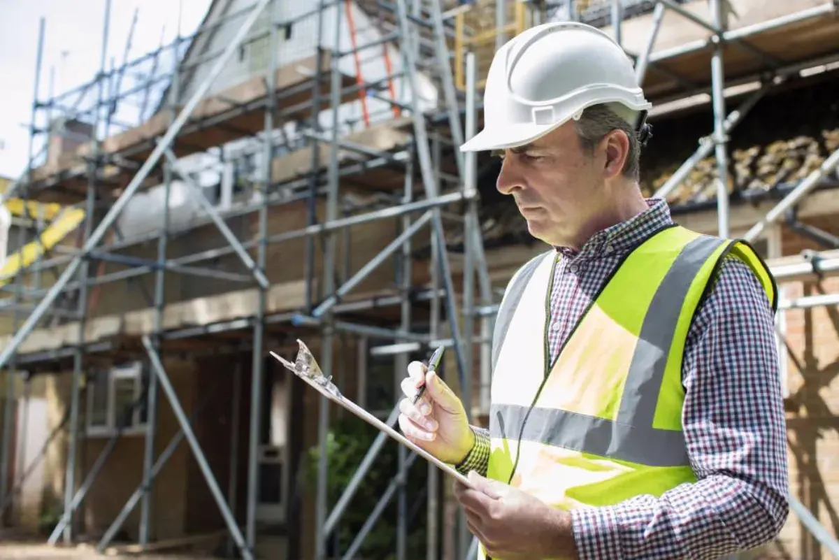 Building inspector conducting a construction stage inspection on a Sydney residential project