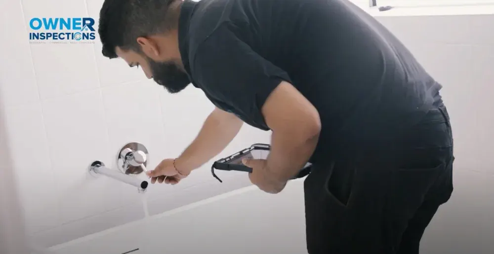 Plumbing inspection during fixing stage of construction