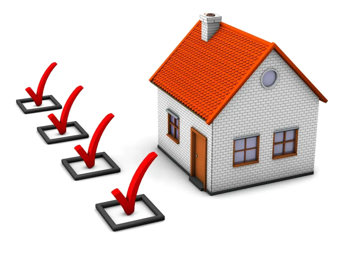 Building inspector using checklist during pre-purchase property inspection