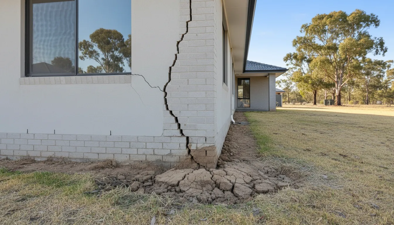 Foundation movement is one of the most expensive building defects to repair. It occurs when the soil beneath a building expands, contracts, or shifts, causing the foundation to move unevenly. This is particularly common in areas with reactive clay soils, which are prevalent across much of Sydney, Melbourne, Adelaide, and parts of Brisbane.