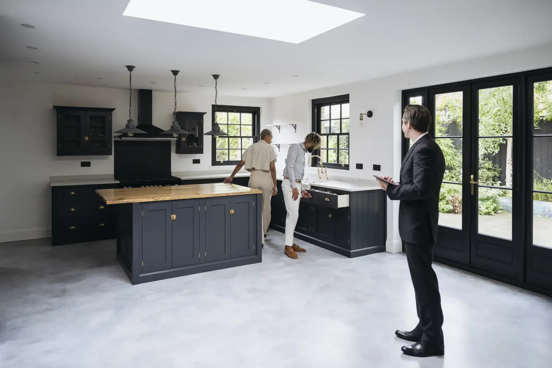 Building inspector checking a property interior during a pre-settlement handover inspection
