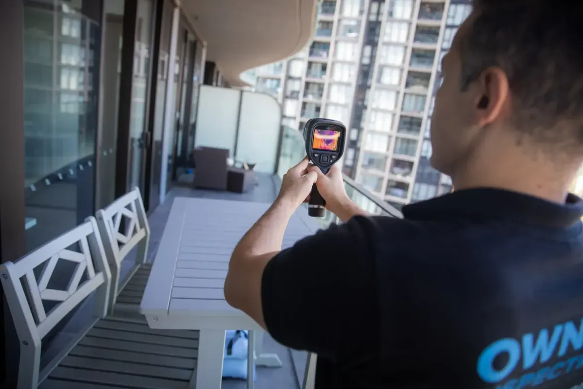 Landlord and tenant conducting a routine property inspection of a rental home in Australia