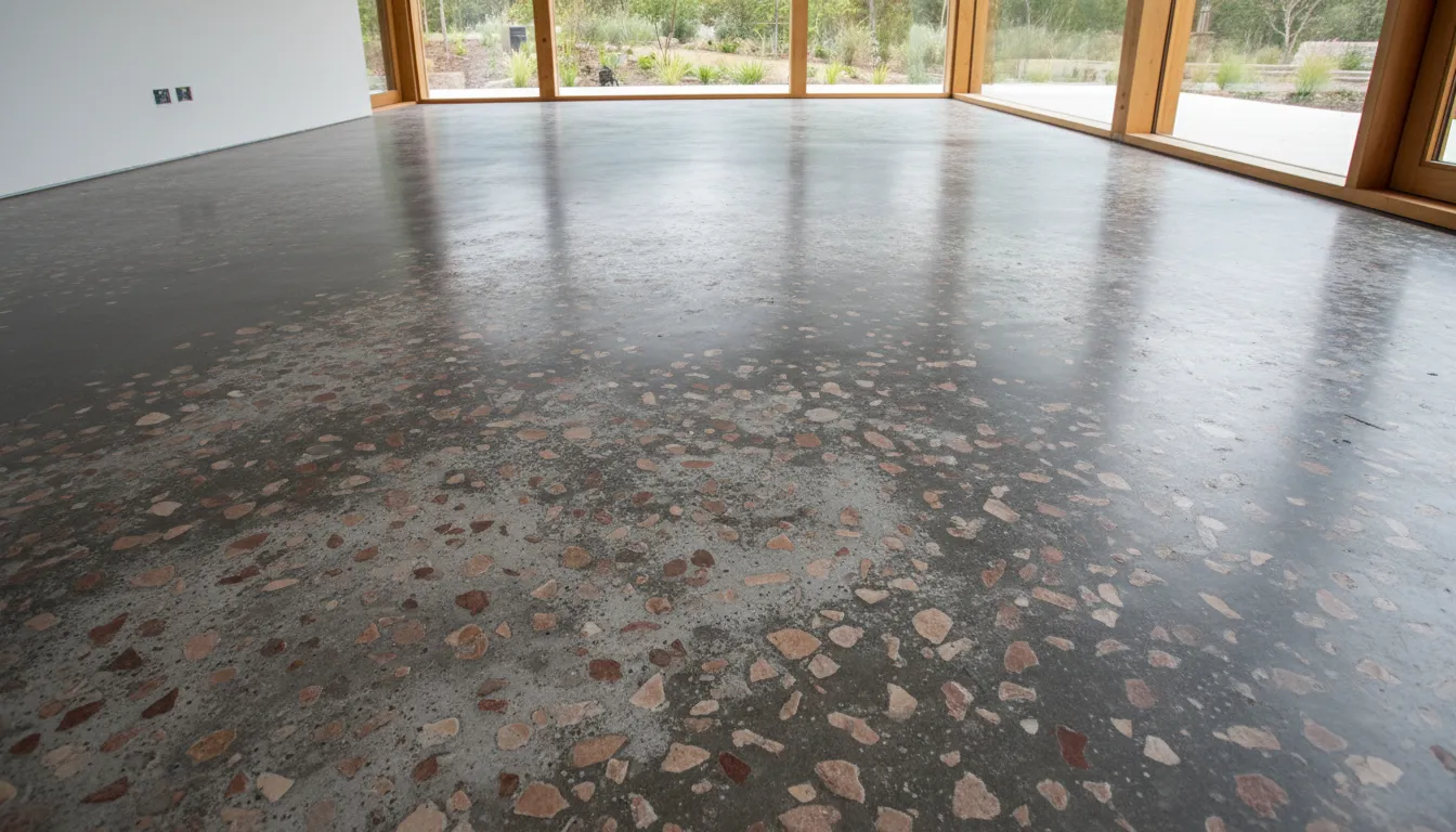 Uneven grinding can expose aggregate in patches, creating a leopard spot effect.