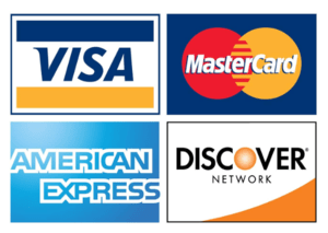 All major credit cards