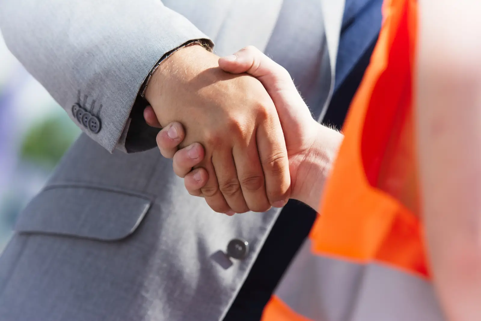 two people shaking hands