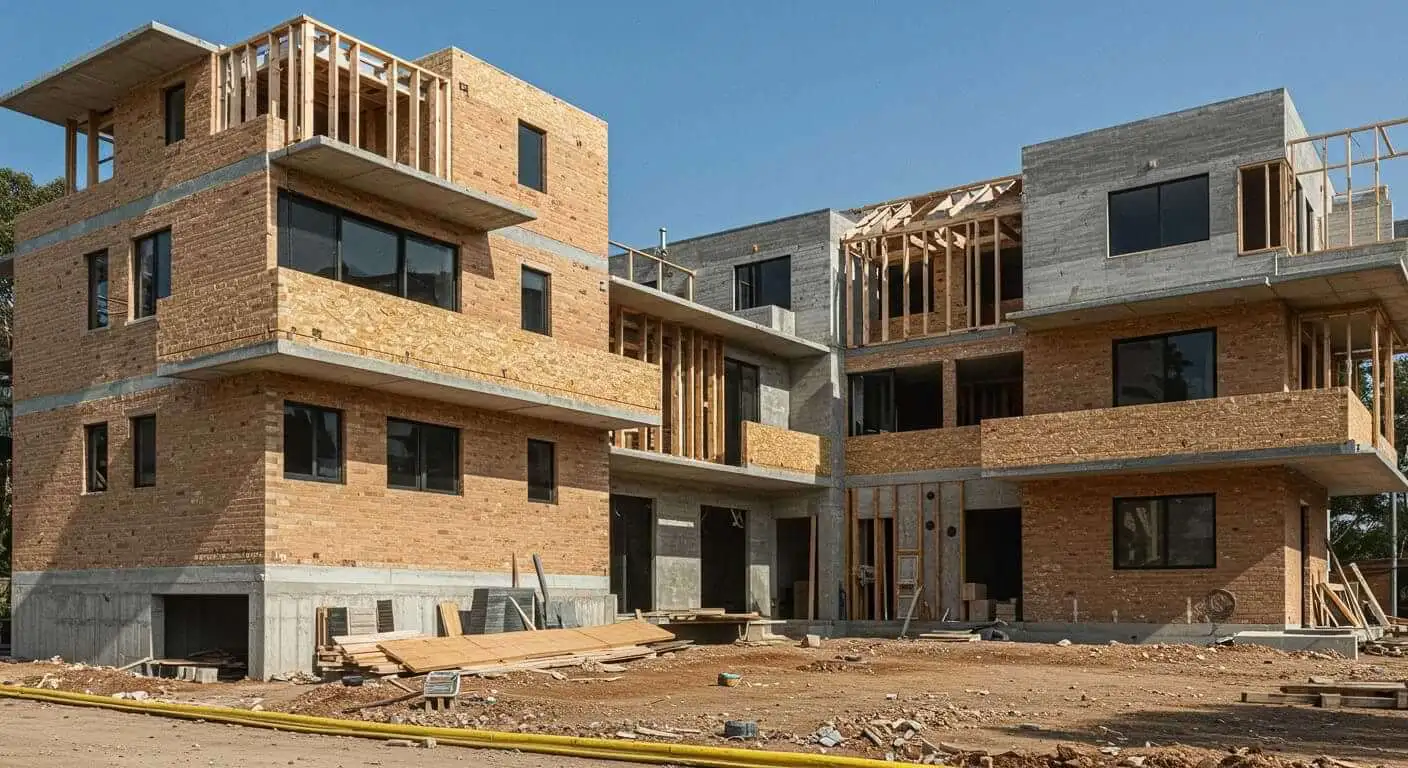 unfinished house made of bricks