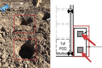 image identifying noticeable flaws in the sizing of the bore holes